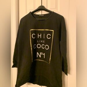 Paolo Tricot Chic Like Coco Graphic Sweatshirt